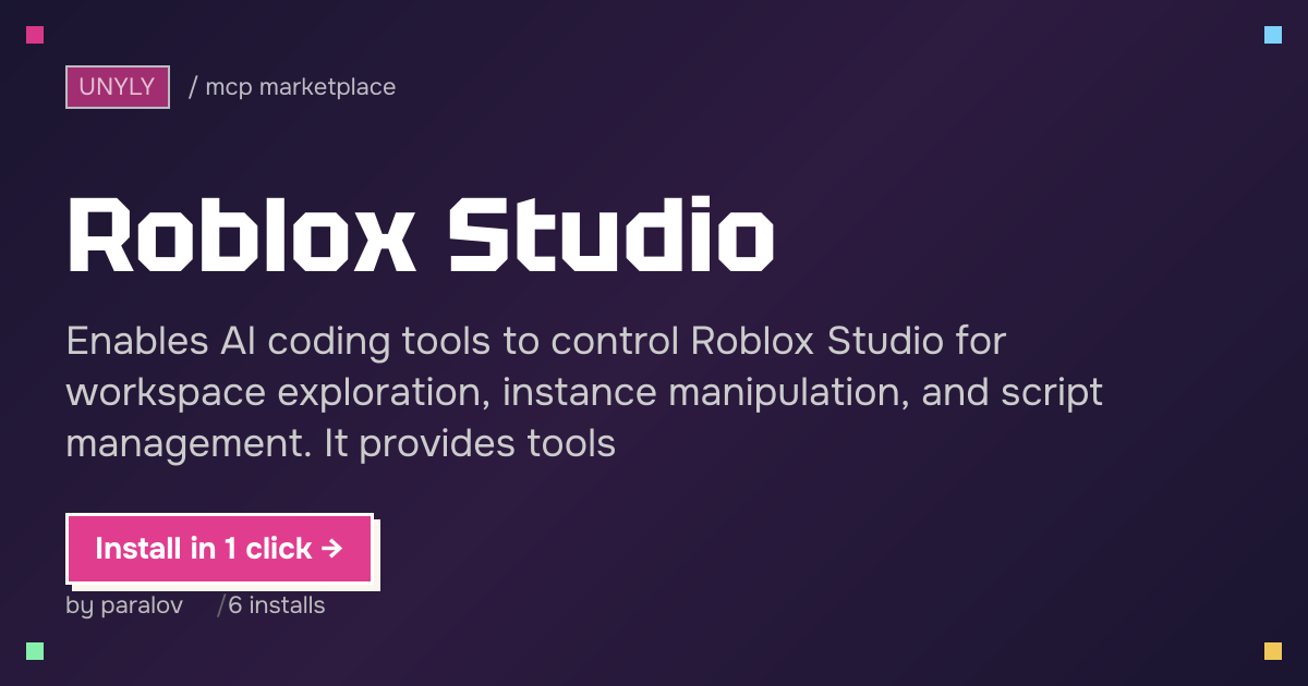 Как установить Roblox Studio MCP в Claude Code (2026) — без правки JSON